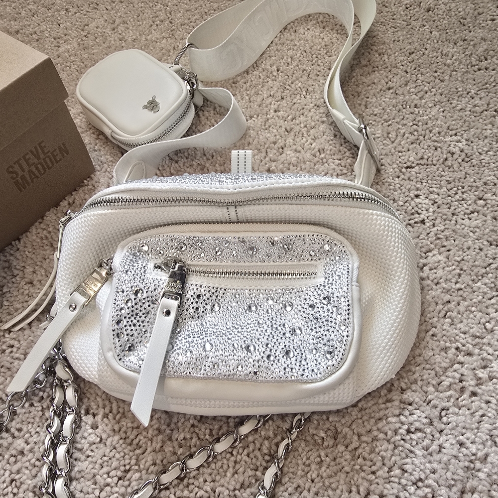Steve Madden Maxima Convertible Crossbody Bag, White
